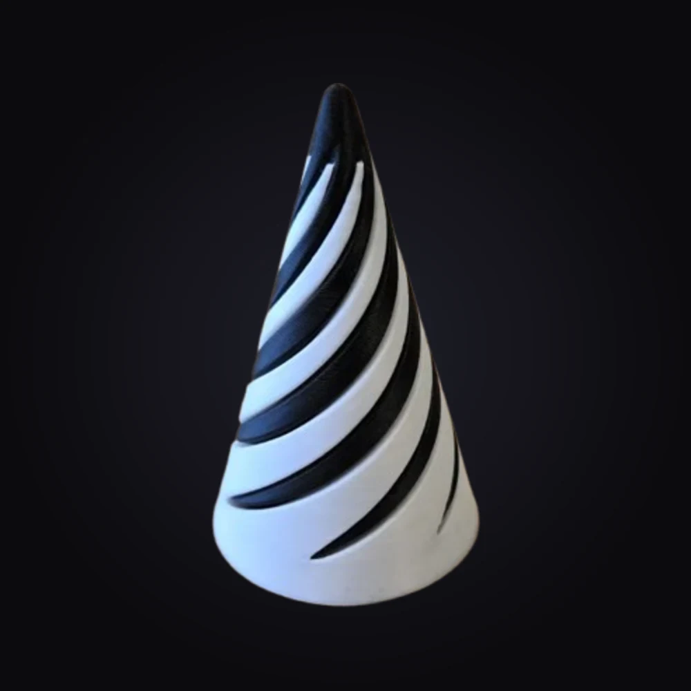 Svart-vit spiral fidget